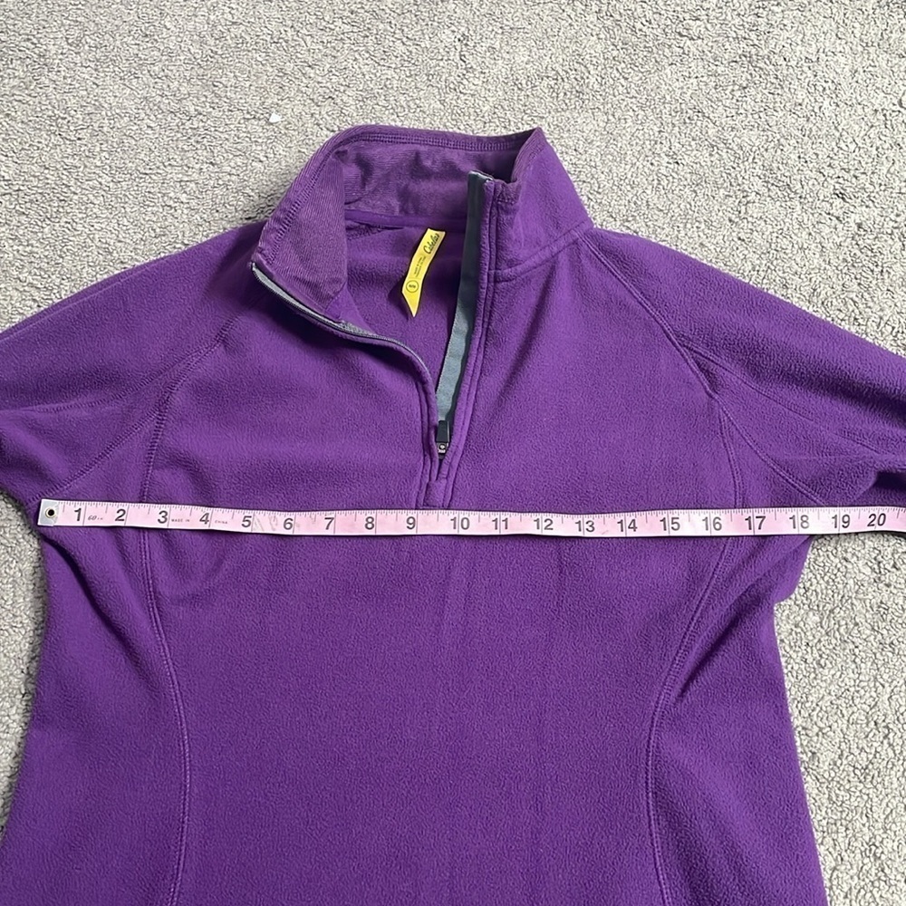 Cabela’s Women’s Purple Fleece Quarter Zip Pull Over Size Medium - Picture 6 of 7